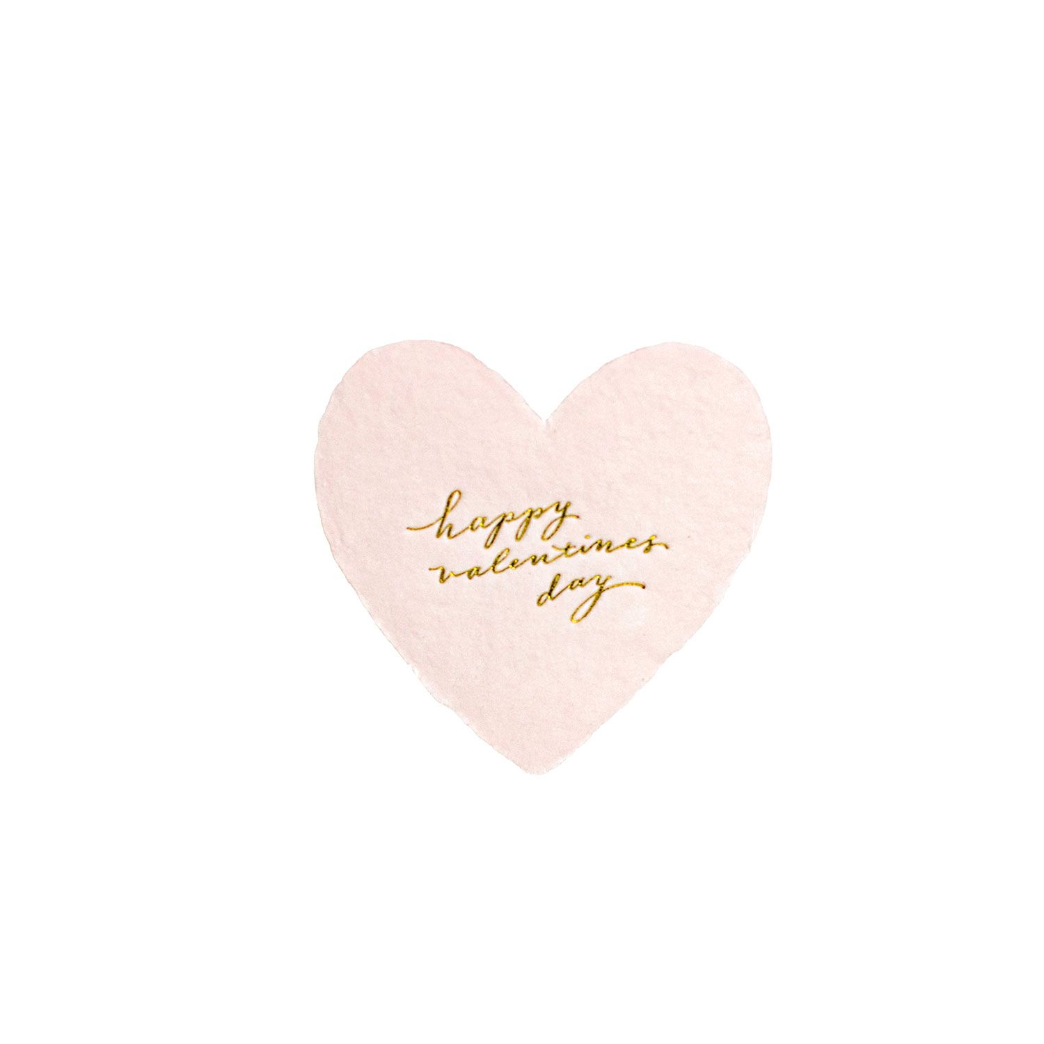 Happy Valentine&#39;s Day Letterpress Foiled Heart Enclosure, Size: Single