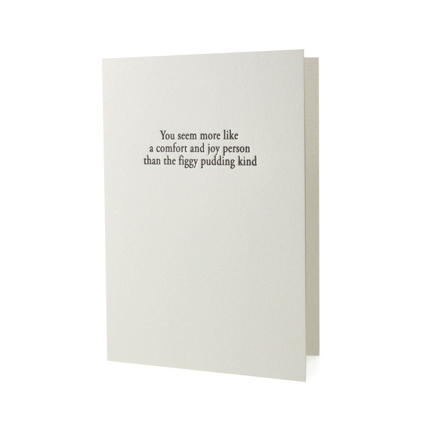 The Figgy Pudding Kind Christmas Letterpress Card, Size: Single