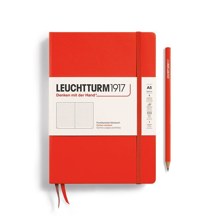 Leuchtturm1917 - A5 Medium Hardcover Notebook - Lobster, Ruling: Dot