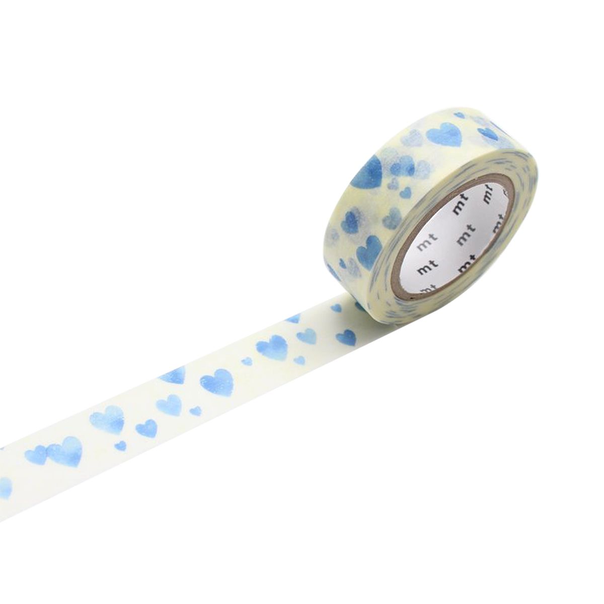 Heart Stamp Blue Washi Tape
