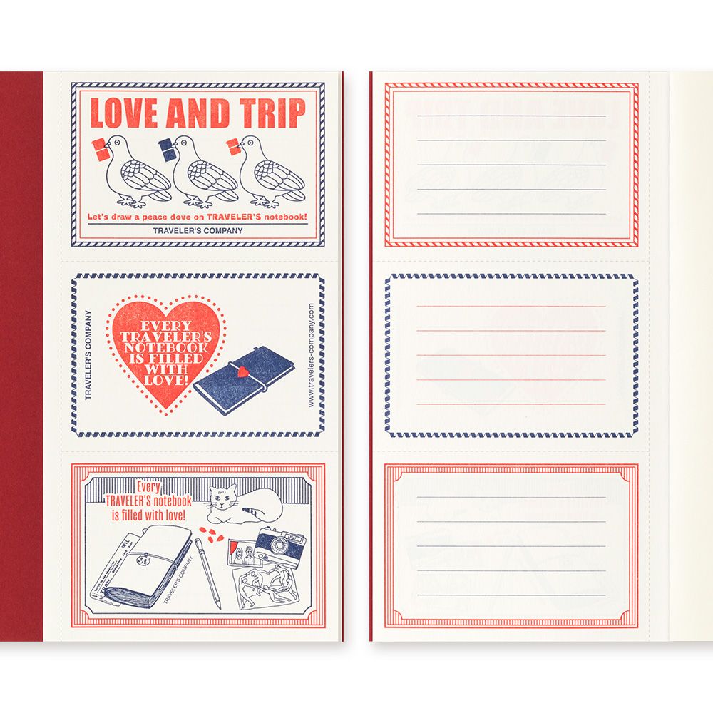 TRAVELER'S COMPANY Traveler's Notebook – LOVE & TRIP – Red