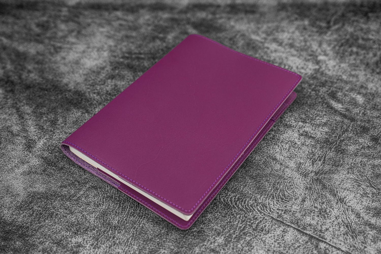 Leather Slim A5 Notebook &amp; Planner Cover - Purple