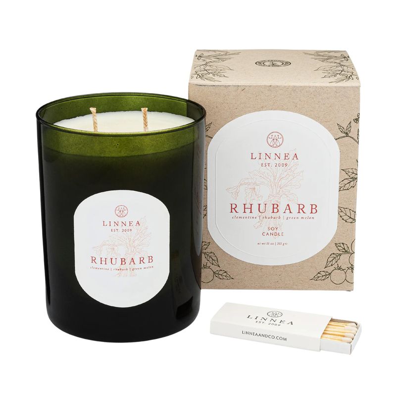 Rhubarb 2-wick Candle - Botanik Collection