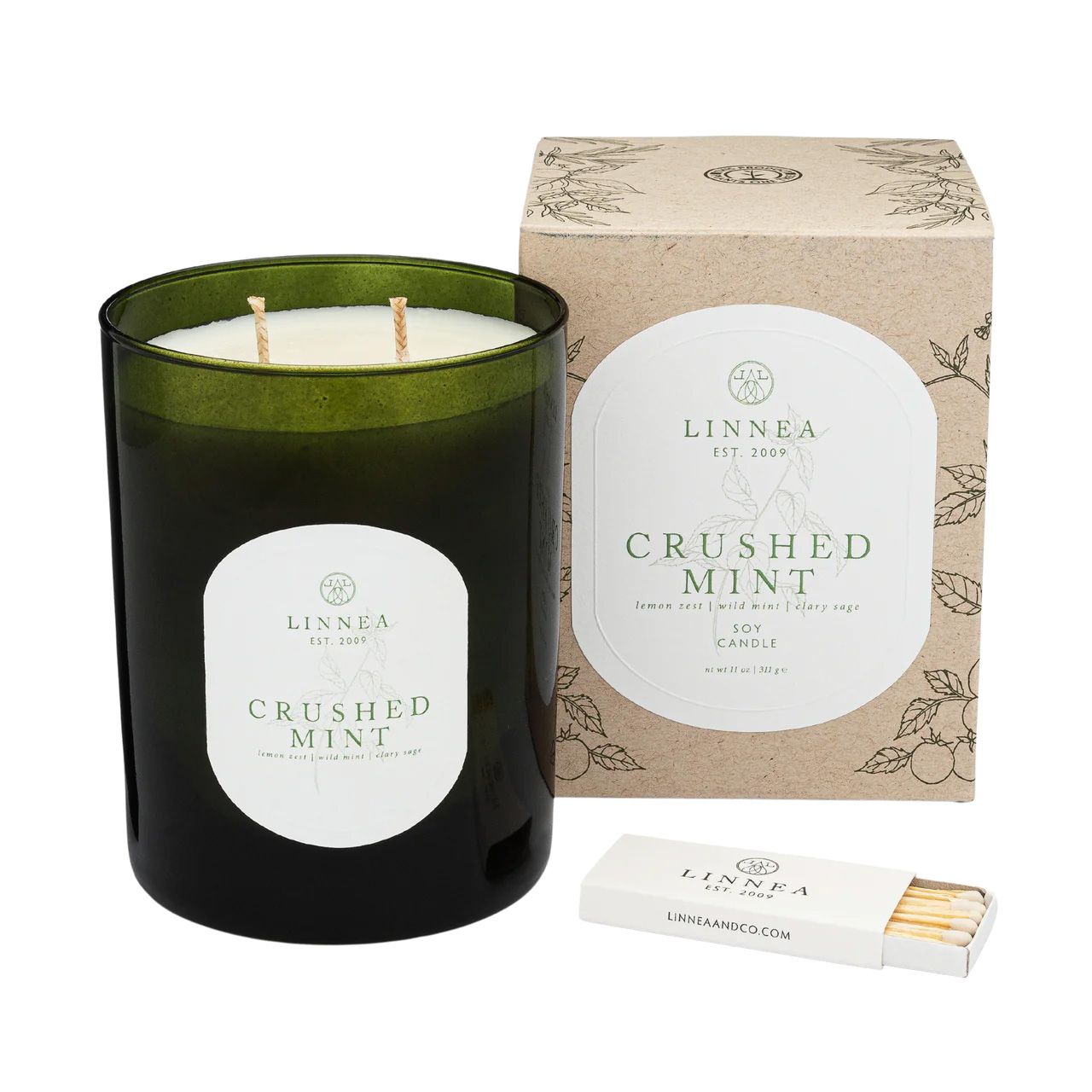 Crushed Mint 2-wick Candle - Botanik Collection