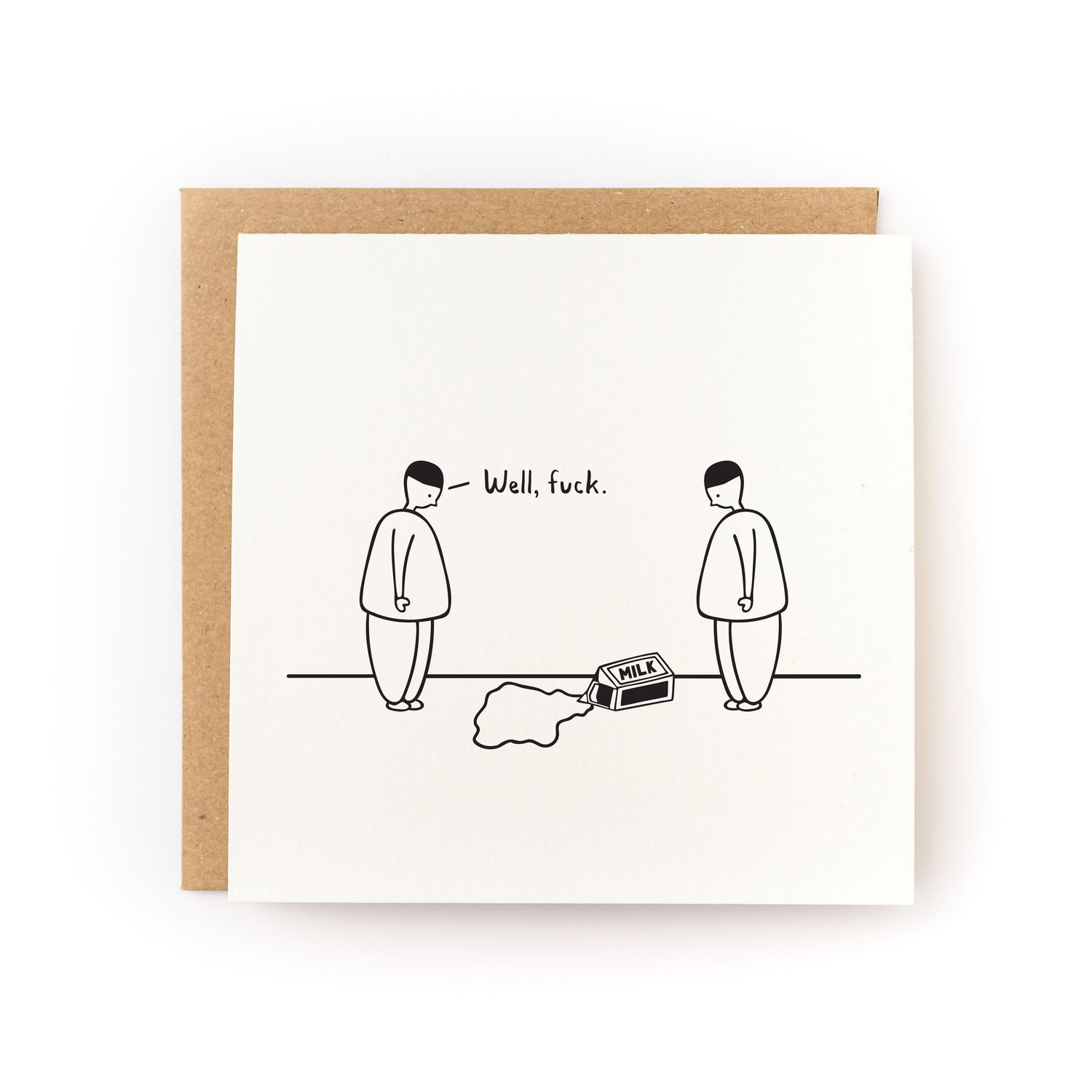 Spilled Milk Letterpress Card