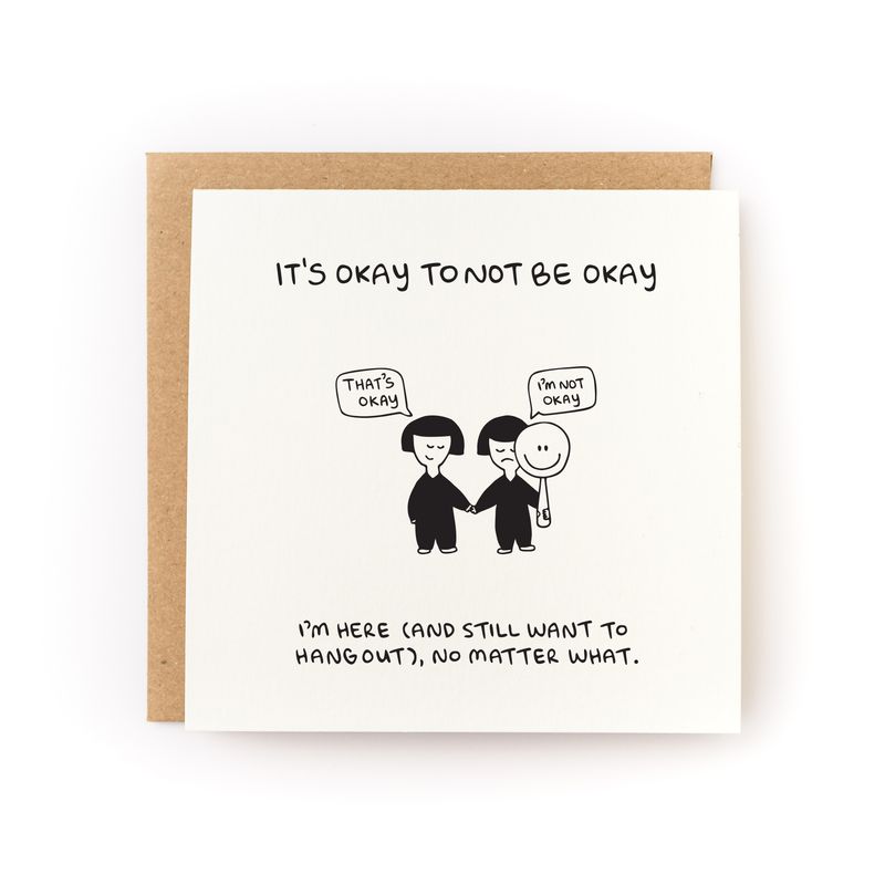 It&#39;s Okay To Not Be Okay Letterpress Card