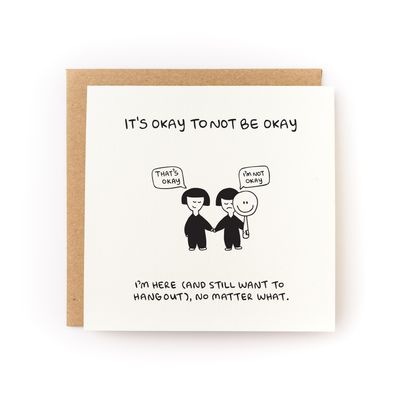 It&#39;s Okay To Not Be Okay Letterpress Card