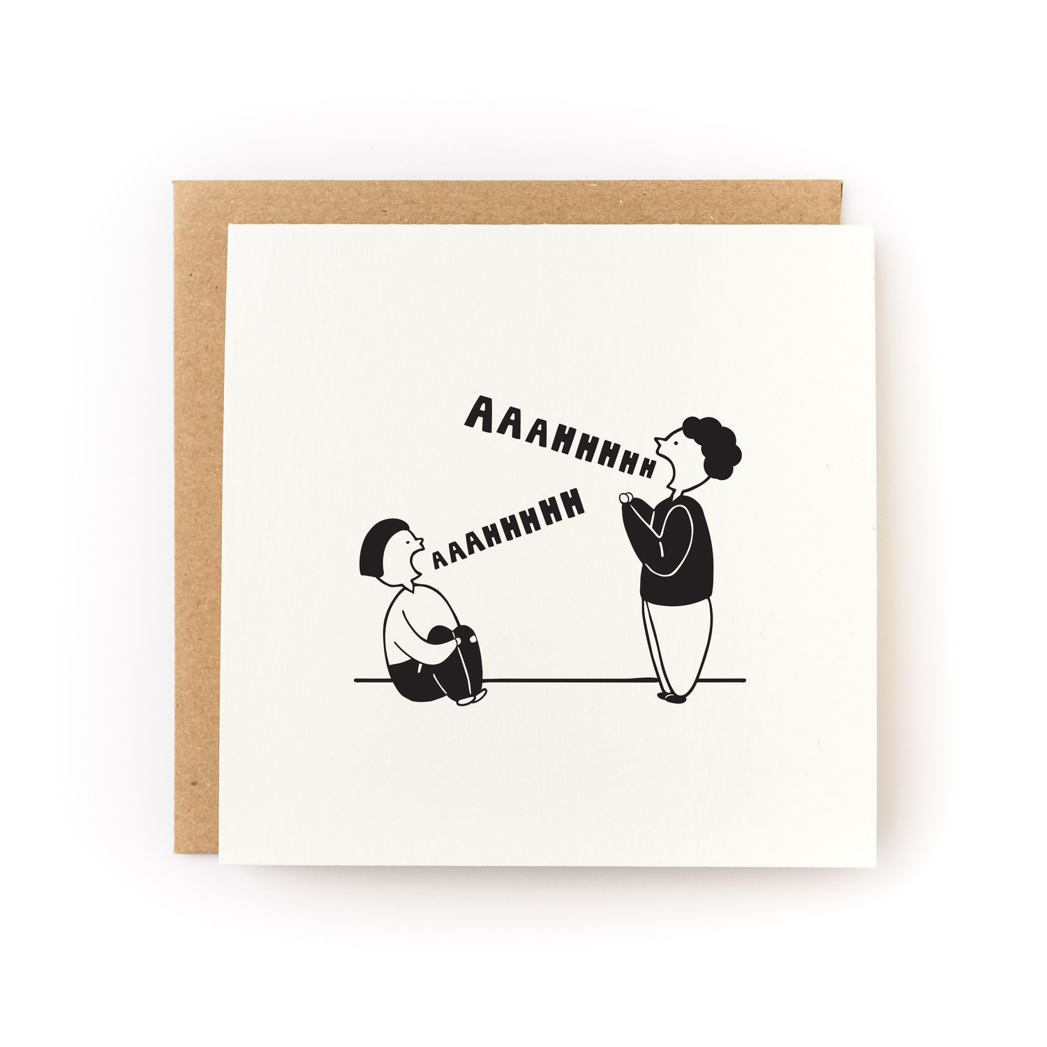 Scream Into The Void Letterpress Card