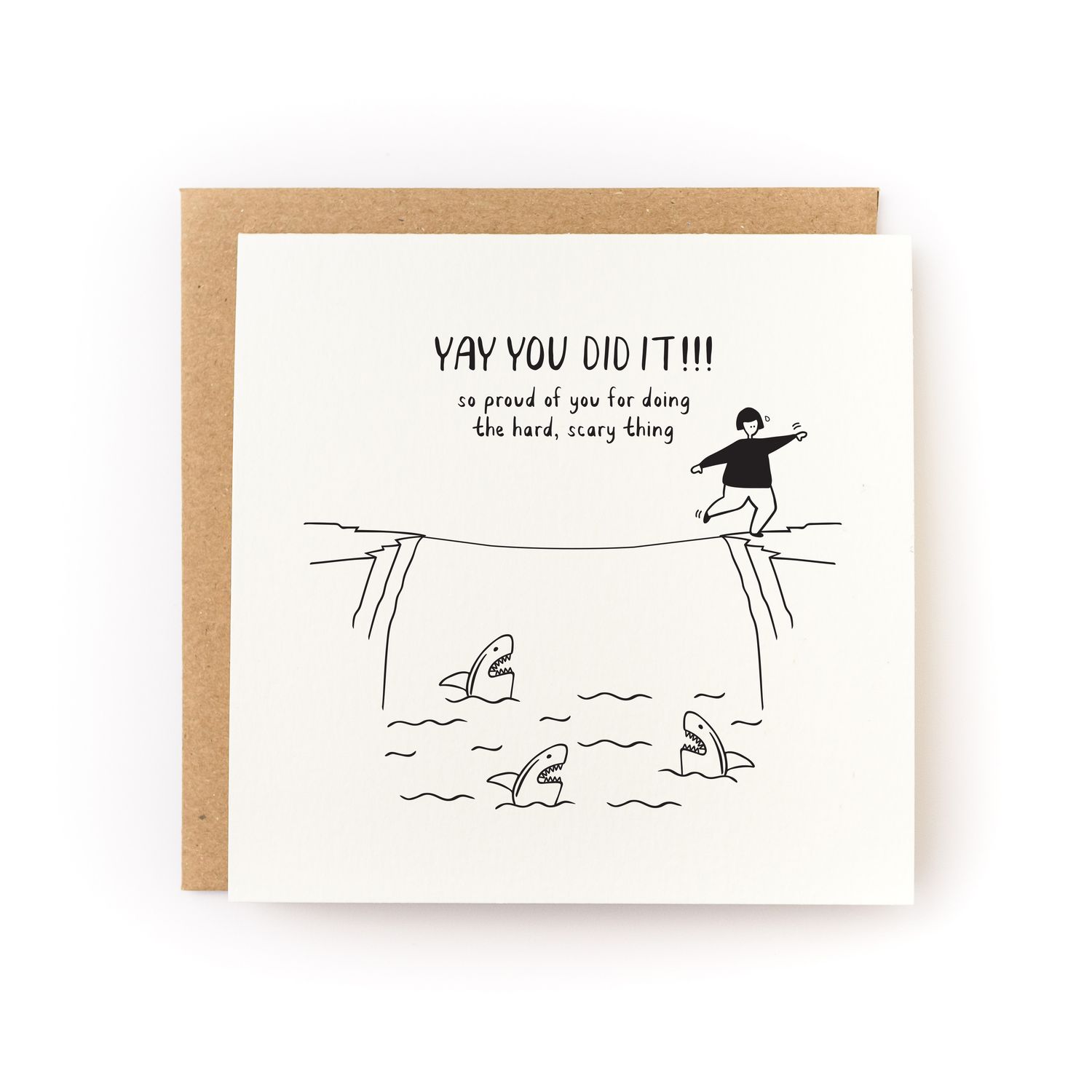 Hard Scary Thing Letterpress Card