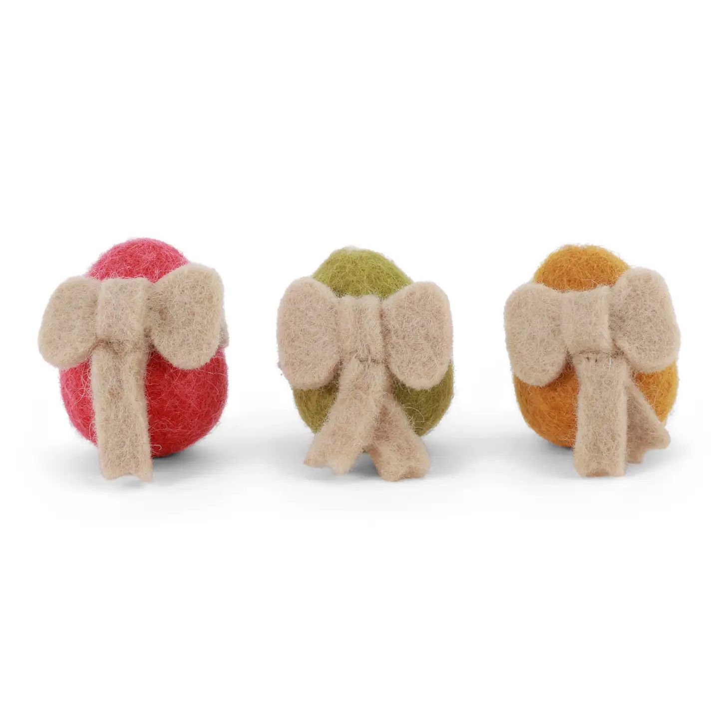 Colorful Eggs with Bow - Set of 3