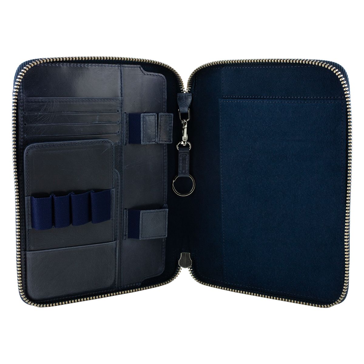 Leather A5 Leuchtturm Zip Folio Navy Blue