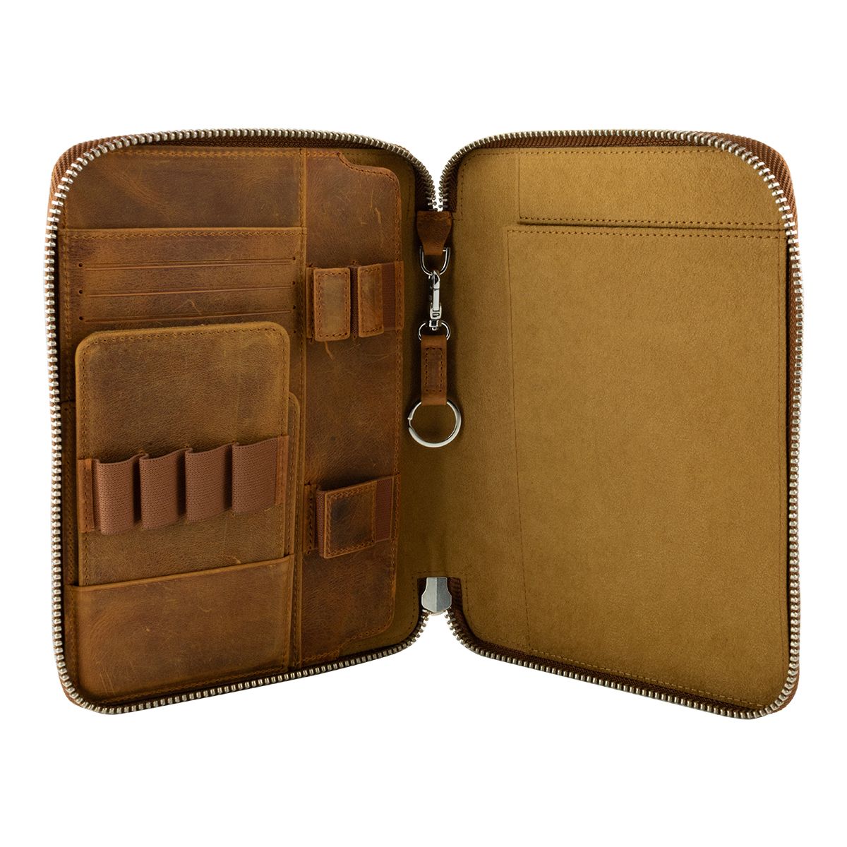 Leather A5 Hobonichi Cousin Zip Folio Crazy Horse Brown