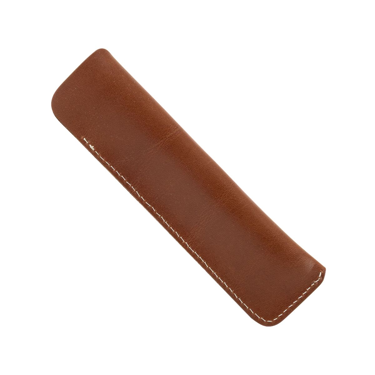 Leather Single Pen Sleeve Brown