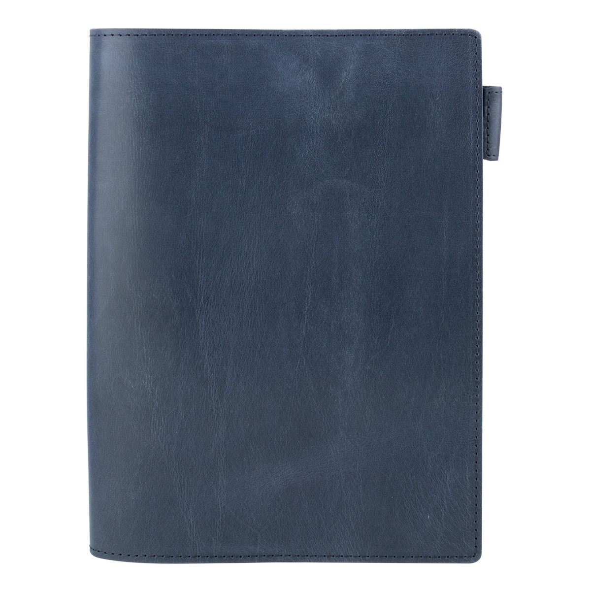 Leather A5 Notebook Cover Navy Blue
