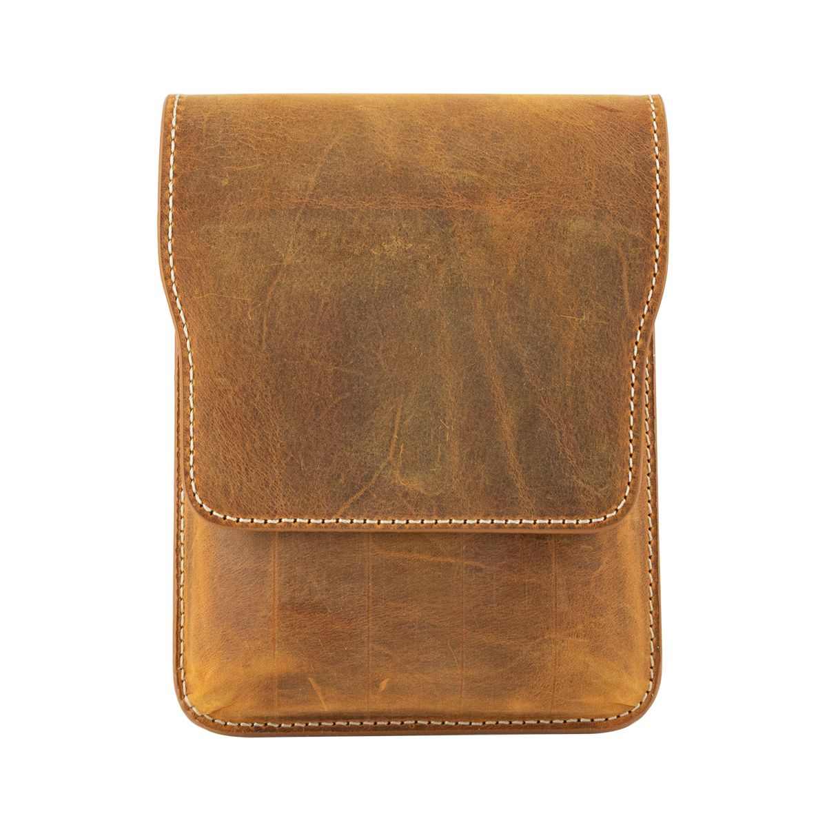 Leather 5 Pen Flap Case Crazy Horse Brown