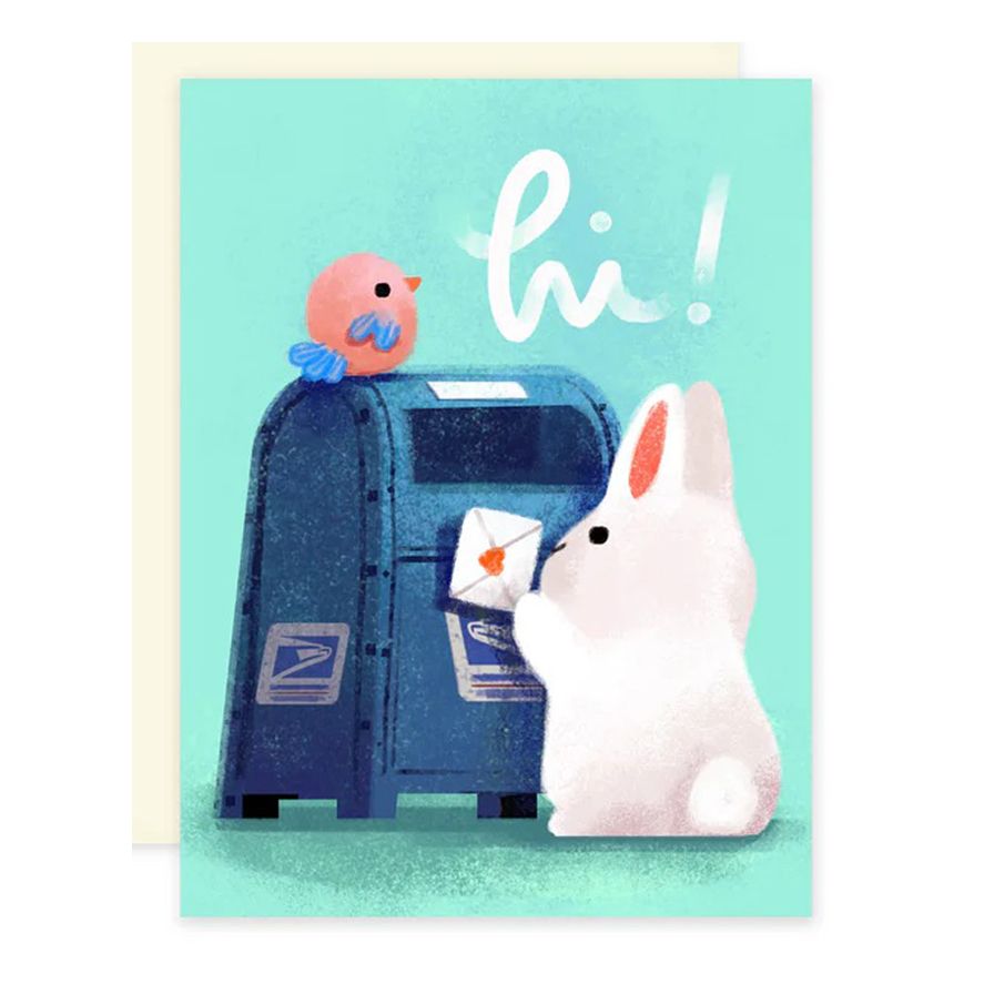 Snail Mail Bunny Card