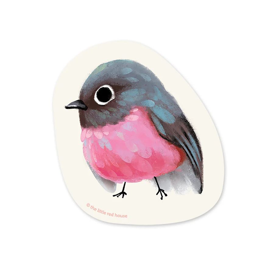 Pink Robin (Petroica Rodinogaster) Bird Sticker