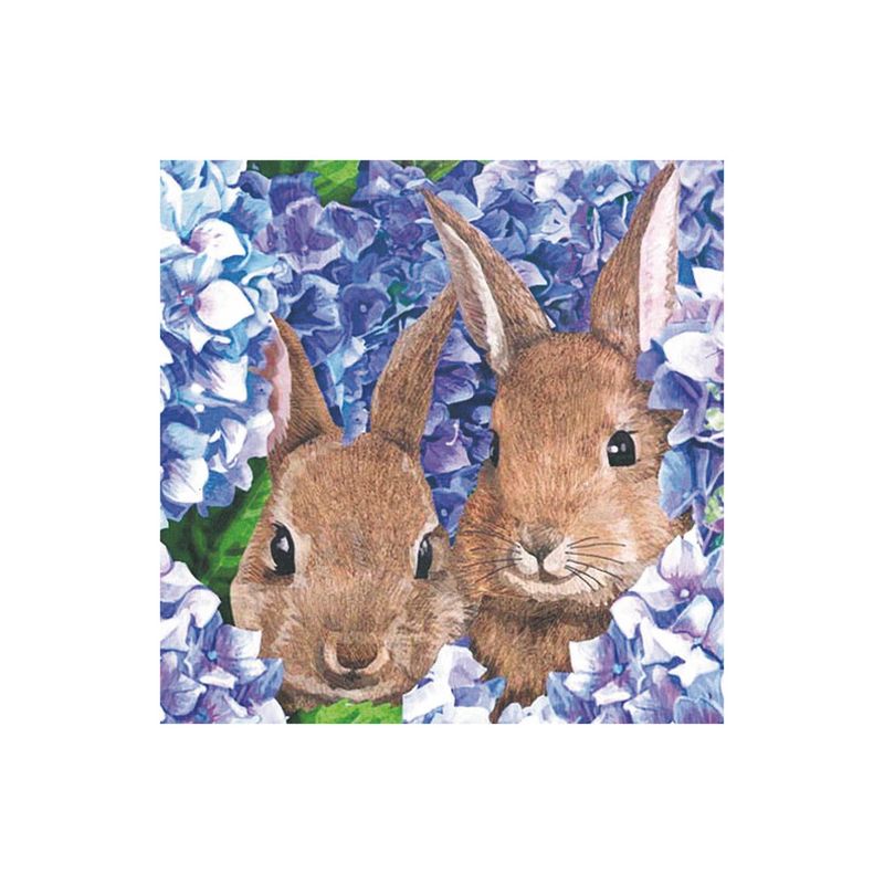 Hydrangea Bunny Lunch Napkin