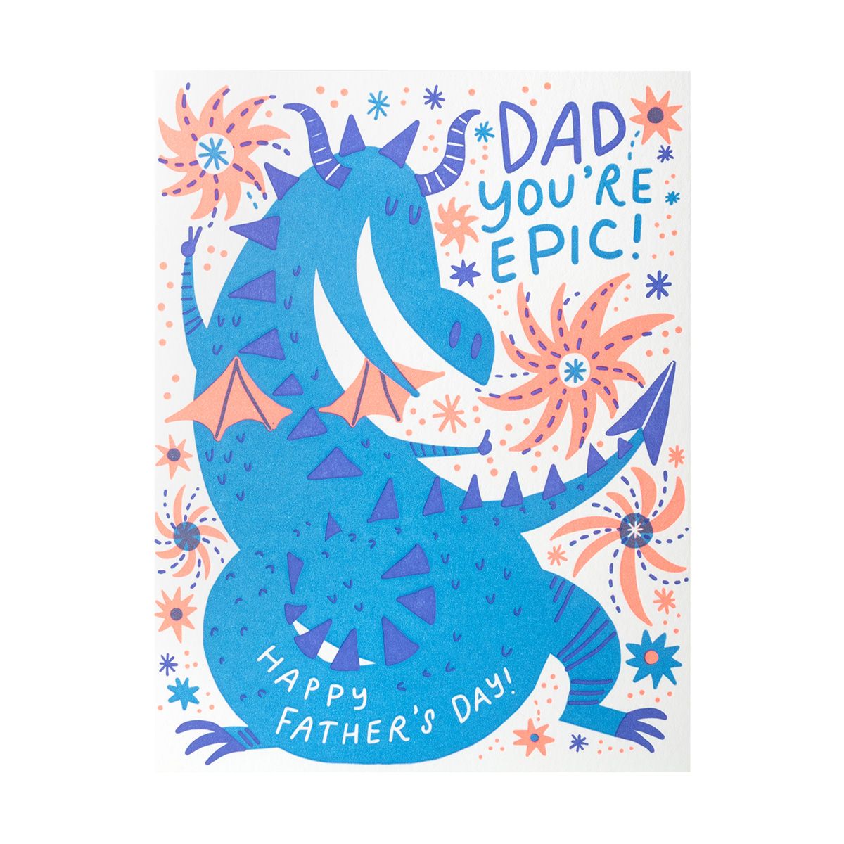 Epic Dragon Dad Letterpress Card