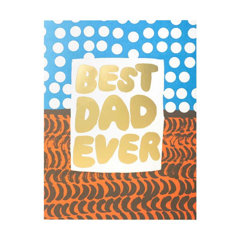 Best Dad Ever Letterpress Card