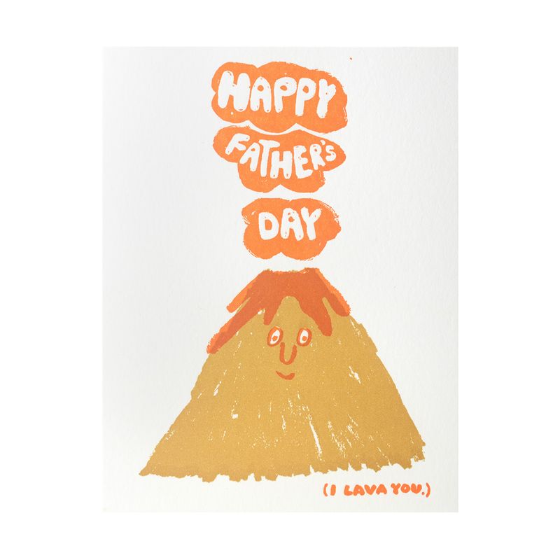 I Lava You Father&#39;s Day Letterpress Card