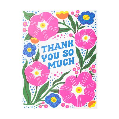 Thanks So Much Letterpress Card