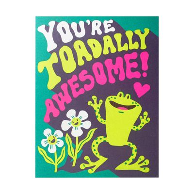 Toadally Awesome Love Letterpress Card