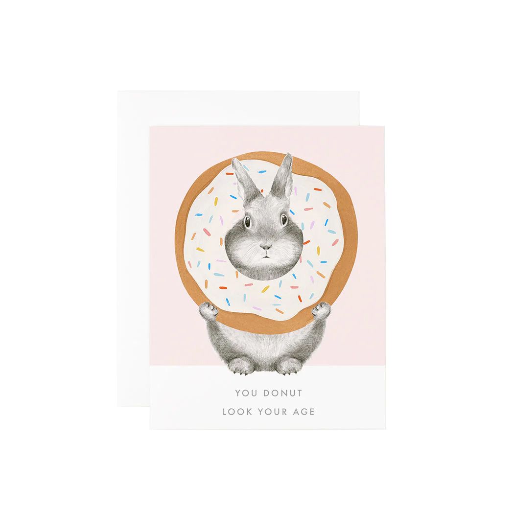 Donut Bunny Birthday Card