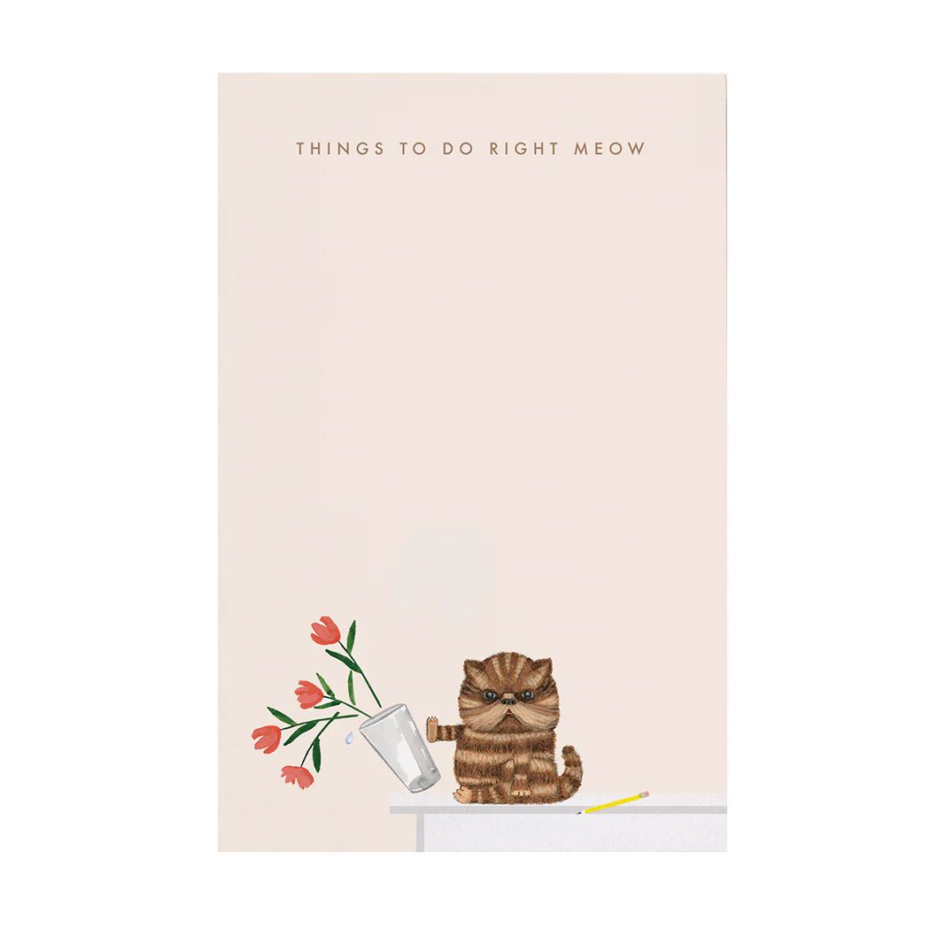 Things I Need to do Right Meow Notepad