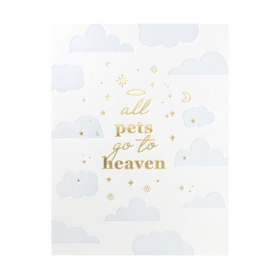 Pet Heaven Letterpress Card