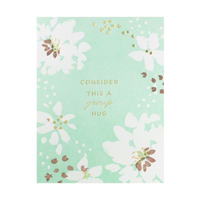 Group Hug Bouquet Letterpress Card