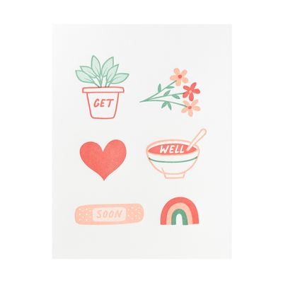 Get Well Gifts Letterpress Card