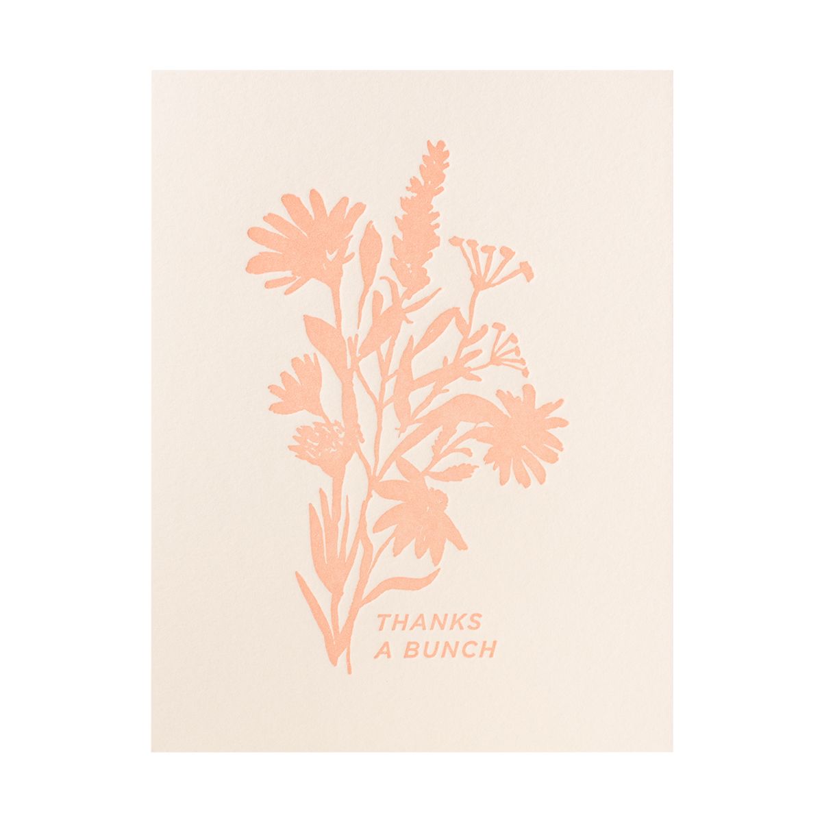 Wildflower Bunch Letterpress Thank You Card