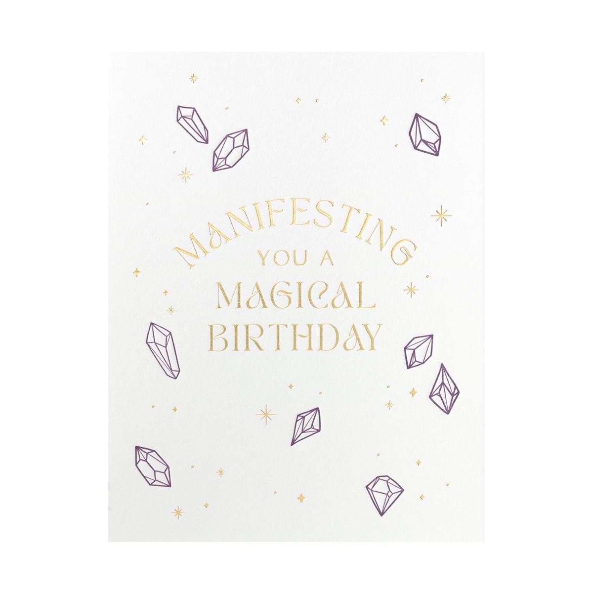 Crystal Magic Letterpress Birthday Card