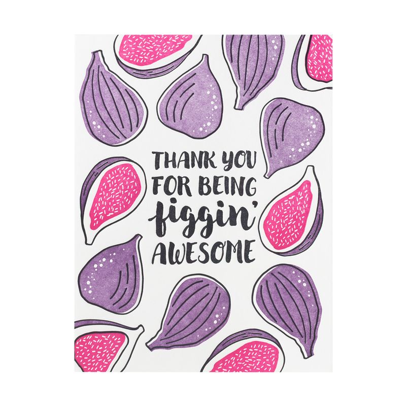 Figgin Awesome Letterpress Card