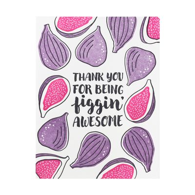 Figgin Awesome Letterpress Card