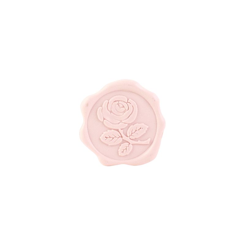 Adhesive Wax Seals Blush Pink Rose - Set of 25