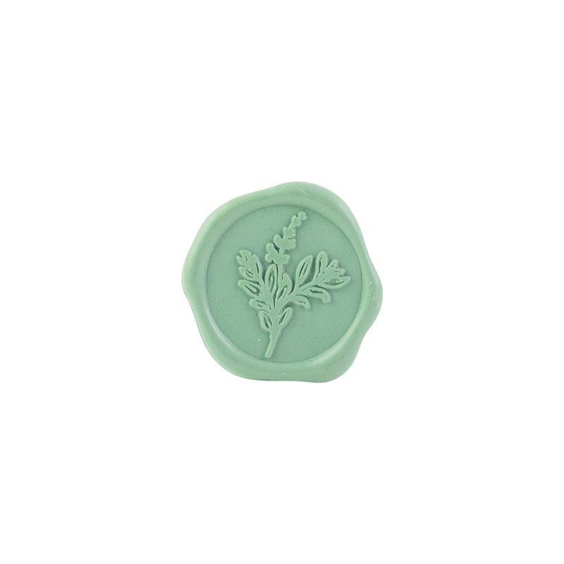 Botanical Adhesive Wax Seals Sage Green - Set of 25