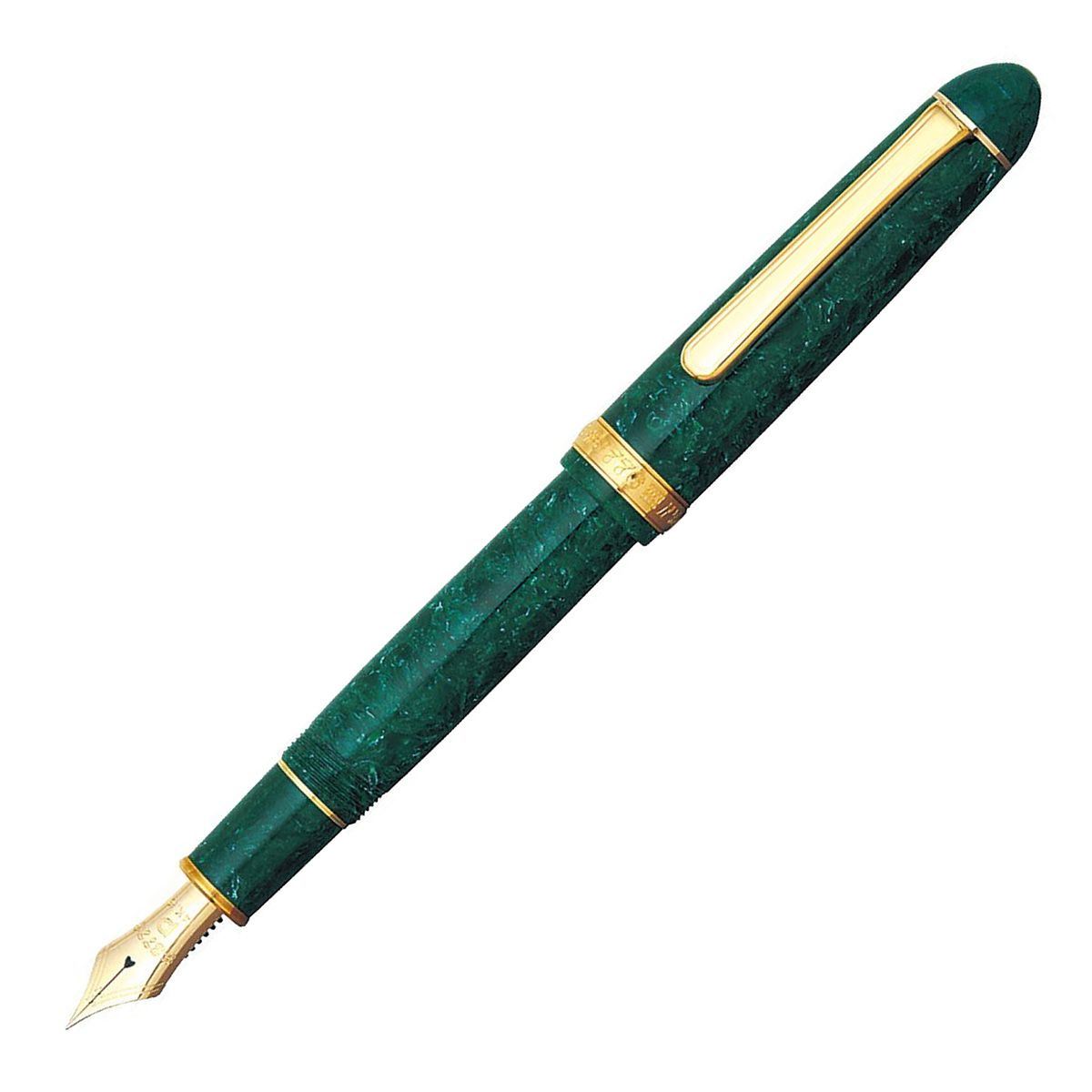 Platinum #3776 Jade Celluloid Fountain Pen
