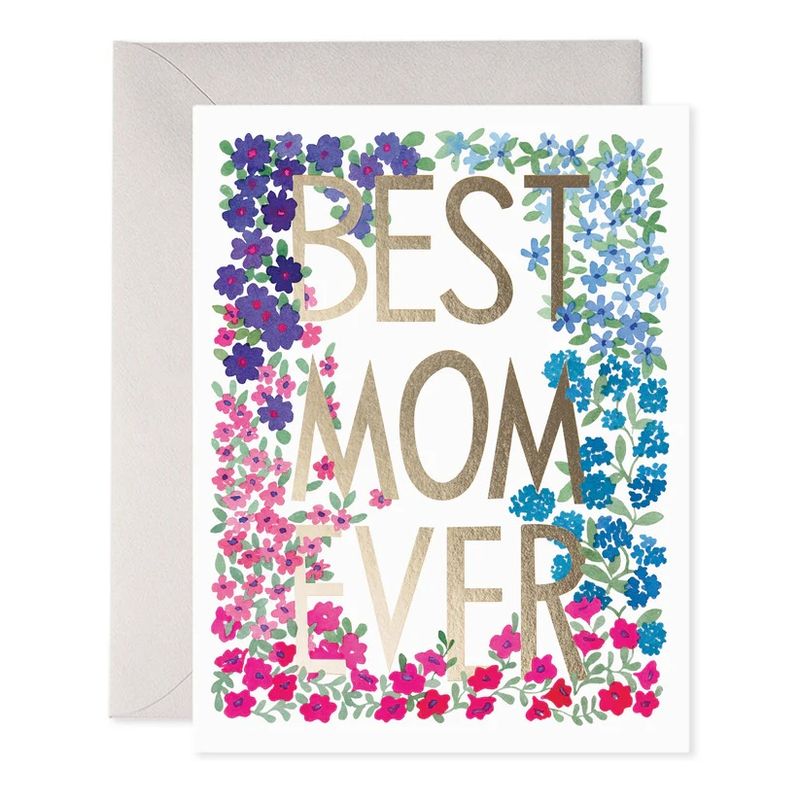 Best Mom Flower Frame Card