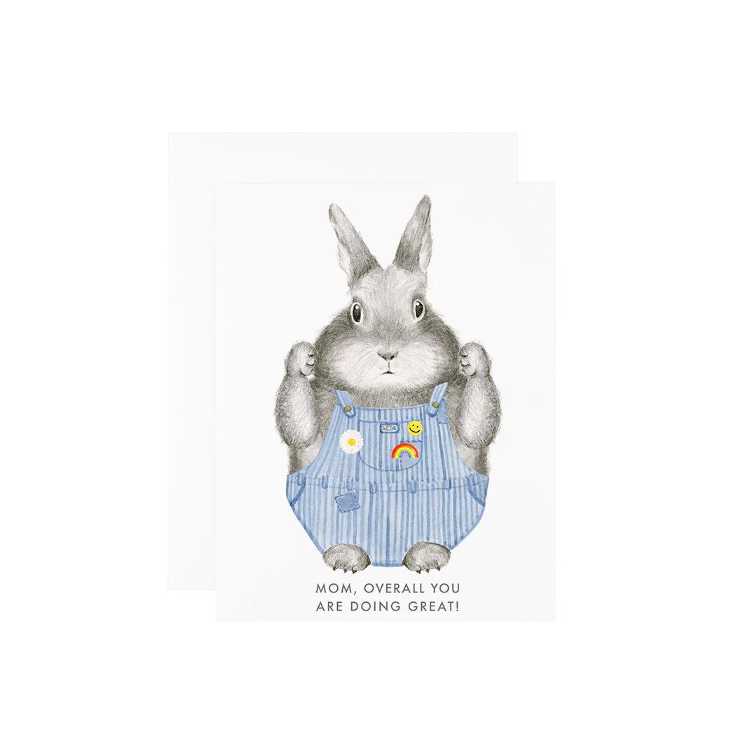 Overall Bunny Mother&#39;s Day Card