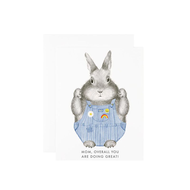 Overall Bunny Mother&#39;s Day Card