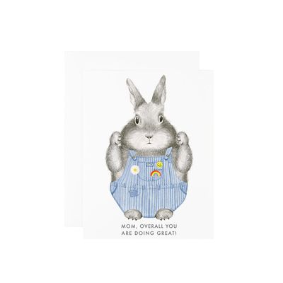 Overall Bunny Mother&#39;s Day Card