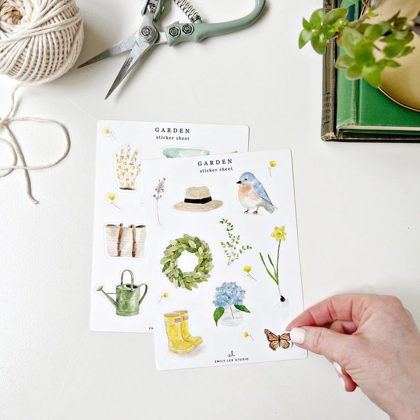 Garden Sticker Sheet Set of 2