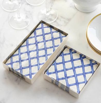 Blue Lattice Guest Napkin