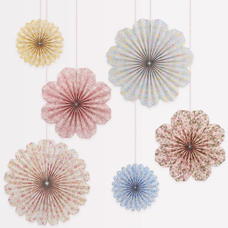 Meri Meri X Liberty Pinwheel Decorations