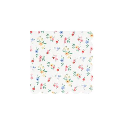 Ditsy Posy Scalloped Small Napkins