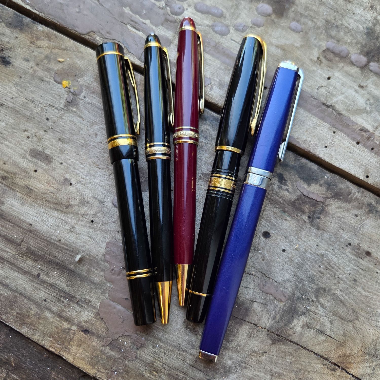 Waterman Charleston Black with Gold Trim Fountain Pen 18k Fine