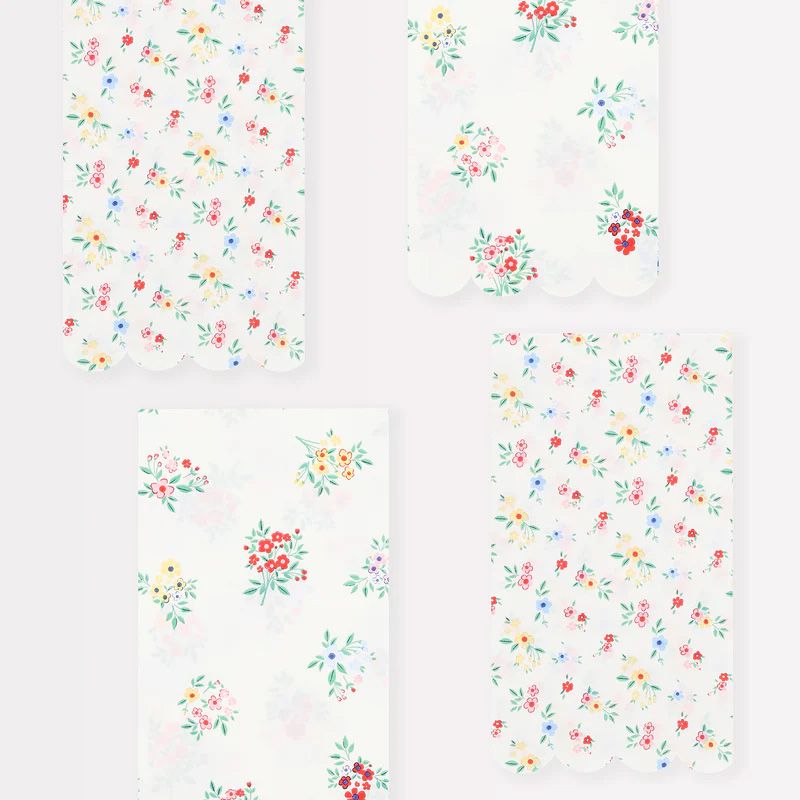 Ditsy Posy Scalloped Guest Towels