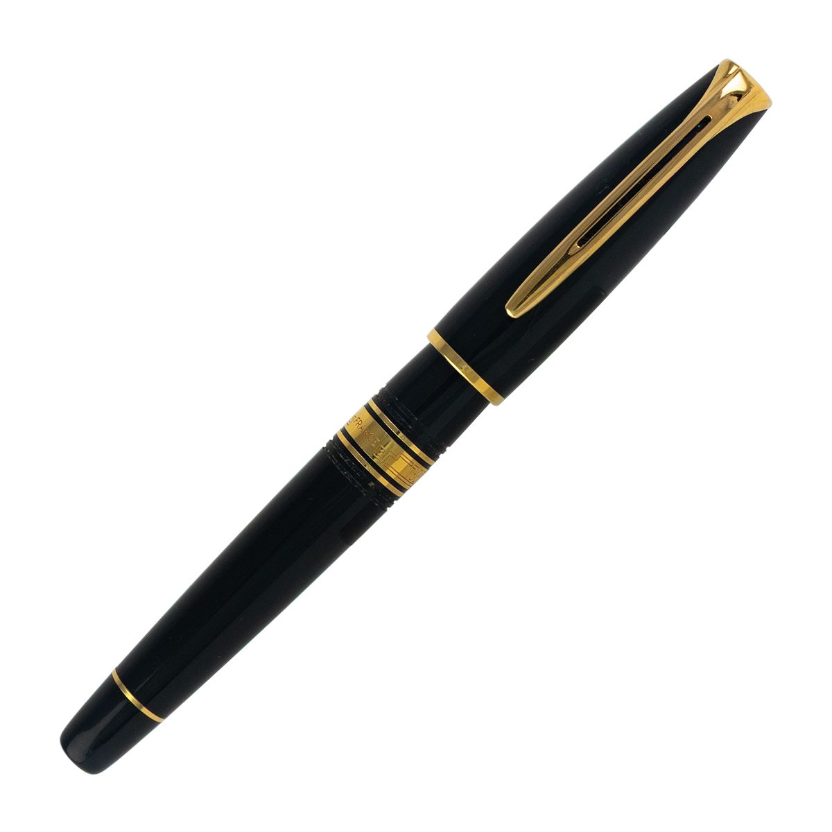 WATERMAN Charleston 万年筆 18K ブラック エボニー F Waterman Charleston Black with Gold Trim Fountain Pen 18k Fine